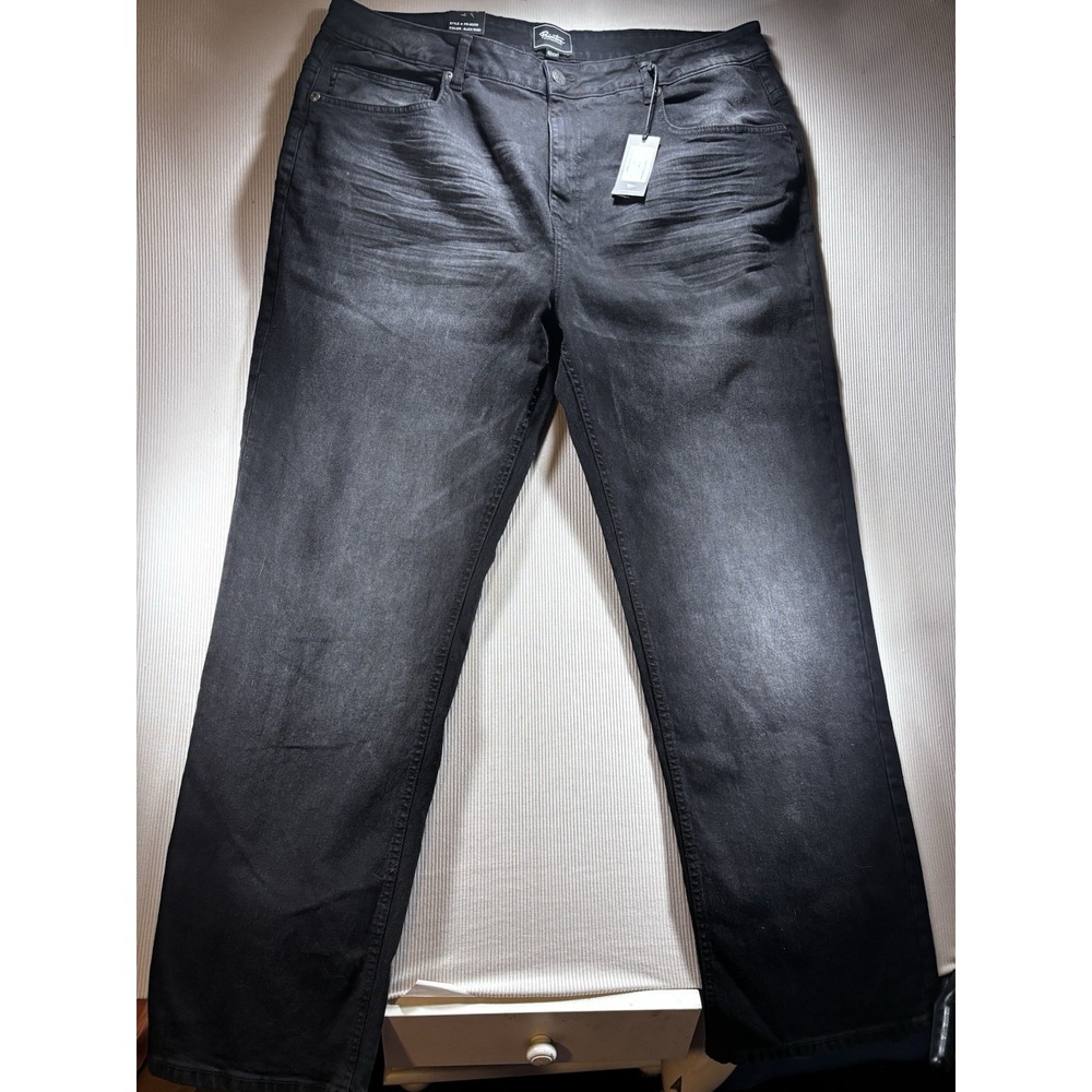 NWT Primitive Skateboarding Jeans 42X34 Black Wash Straight‎ Fit Stretch Denim